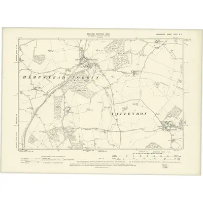 1898 Map of Berkshire XXVII.SE, 1900 Print