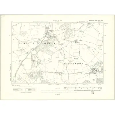 1910 Map of Berkshire XXVII.SE, 1913 Print