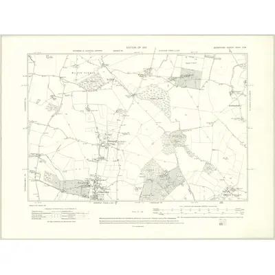 1909 Map of Berkshire XXVII.SW, 1925 Print