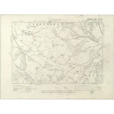 1910 Map of Berkshire XXVIII.NW, 1913 Print