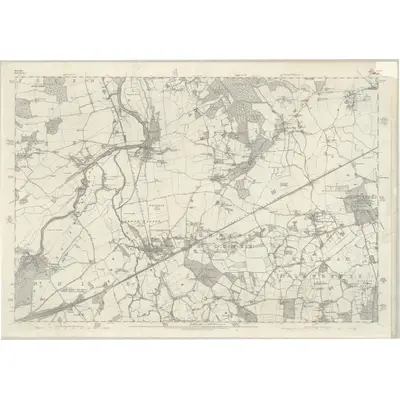 1872 Map of Berkshire XXX, 1883 Print