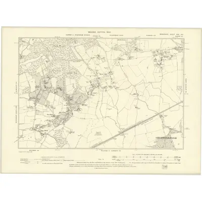 1897 Map of Berkshire XXX.NE, 1900 Print