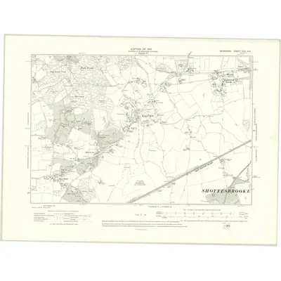 1910 Map of Berkshire XXX.NE, 1913 Print
