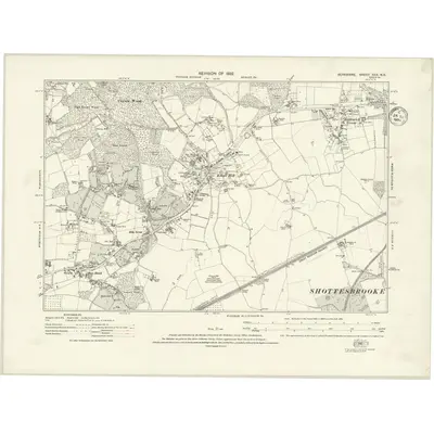1932 Map of Berkshire XXX.NE, 1934 Print