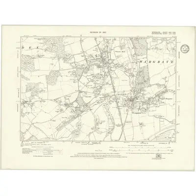 1932 Map of Berkshire XXX.NW, 1935 Print