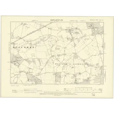 1897 Map of Berkshire XXX.SE, 1900 Print