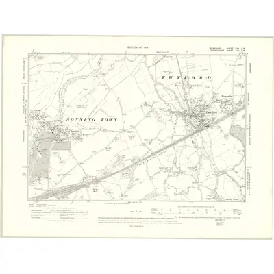 1910 Map of Berkshire XXX.SW, 1914 Print
