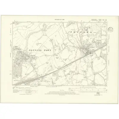 1932 Map of Berkshire XXX.SW, 1934 Print