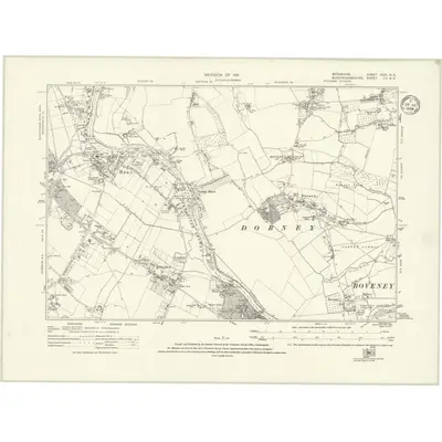1931 Map of Berkshire XXXI.NE, 1934 Print