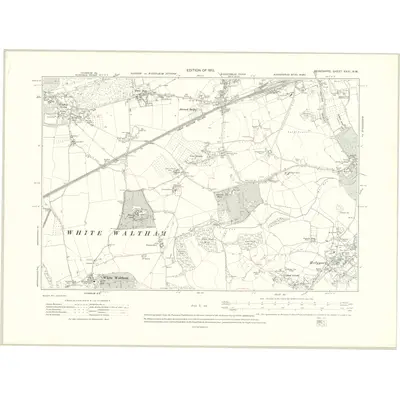 1910 Map of Berkshire XXXI.NW, 1913 Print