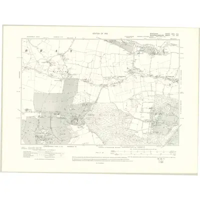 1910 Map of Berkshire XXXI.SE, 1913 Print