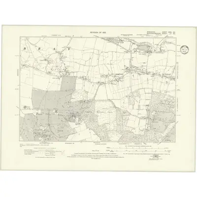 1932 Map of Berkshire XXXI.SE, 1934 Print