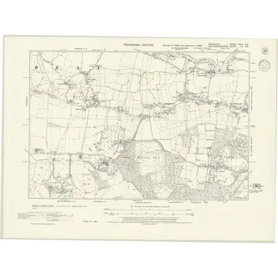 1938 Map of Berkshire XXXI.SE, 1944 Print