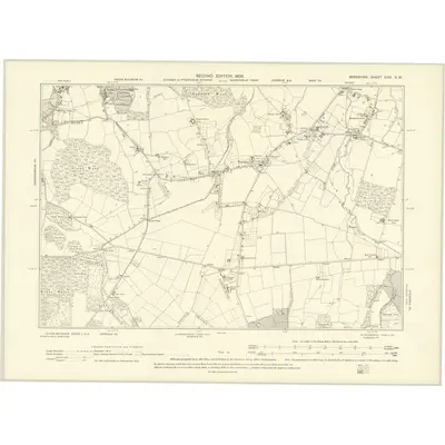 1897 Map of Berkshire XXXI.SW, 1900 Print