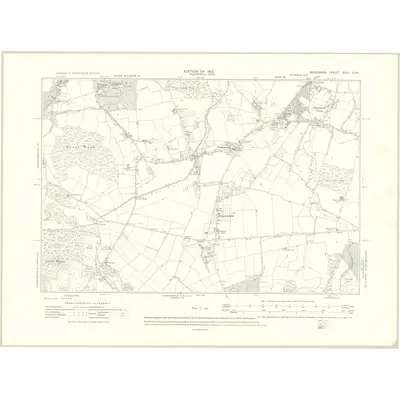 1910 Map of Berkshire XXXI.SW, 1913 Print