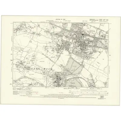 1923 Map of Berkshire XXXII.NW, 1926 Print
