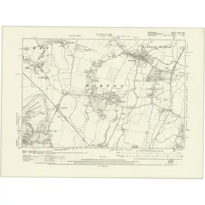 1923 Map of Berkshire XXXII.SE, 1926 Print