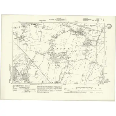 1932 Map of Berkshire XXXII.SE, 1934 Print