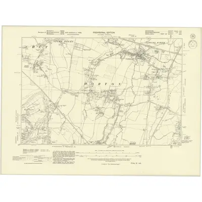 1938 Map of Berkshire XXXII.SE, 1944 Print