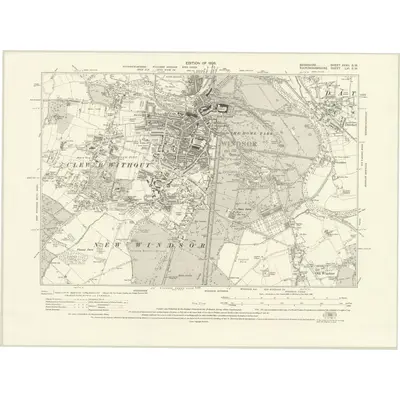 1923 Map of Berkshire XXXII.SW, 1926 Print