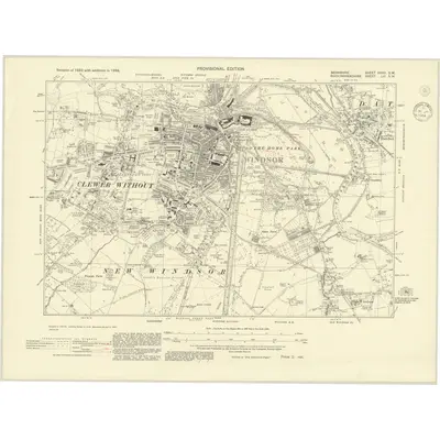 1938 Map of Berkshire XXXII.SW, 1944 Print