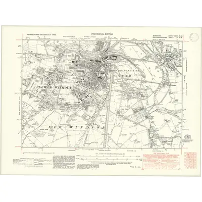 1938 Map of Berkshire XXXII.SW, 1947 Print