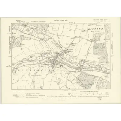 1898 Map of Berkshire XXXIII.SE, 1900 Print