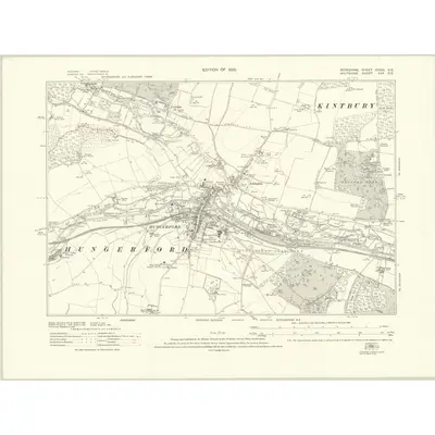 1909 Map of Berkshire XXXIII.SE, 1925 Print