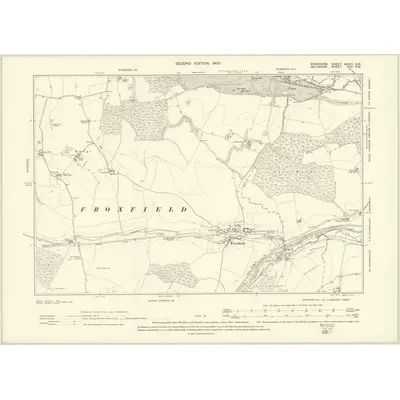 1899 Map of Berkshire XXXIII.SW, 1900 Print