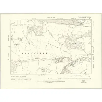 1909 Map of Berkshire XXXIII.SW, 1925 Print