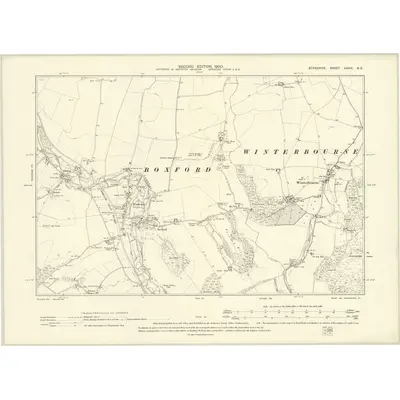 1898 Map of Berkshire XXXIV.NE, 1900 Print