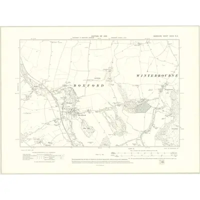 1910 Map of Berkshire XXXIV.NE, 1913 Print