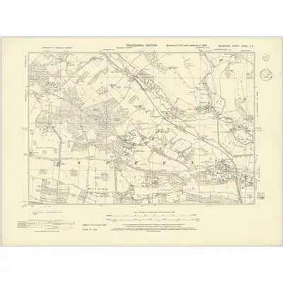 1938 Map of Berkshire XXXIV.SE, 1945 Print