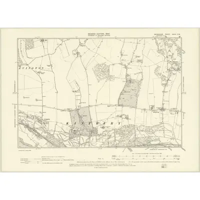 1899 Map of Berkshire XXXIV.SW, 1900 Print
