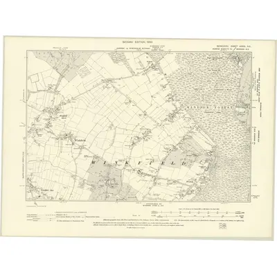 1897 Map of Berkshire XXXIX.NE, 1900 Print