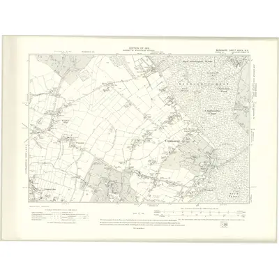 1910 Map of Berkshire XXXIX.NE, 1913 Print