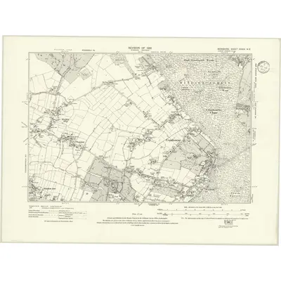 1932 Map of Berkshire XXXIX.NE, 1933 Print