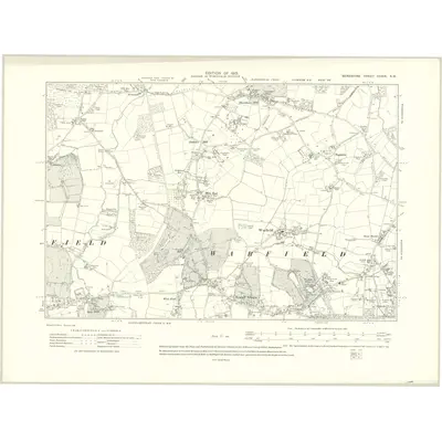 1910 Map of Berkshire XXXIX.NW, 1913 Print