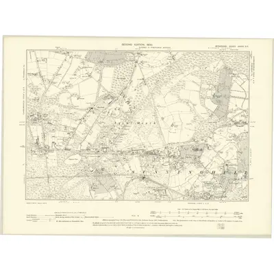 1897 Map of Berkshire XXXIX.SE, 1900 Print