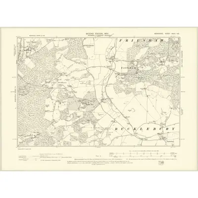 1898 Map of Berkshire XXXV.NE, 1900 Print