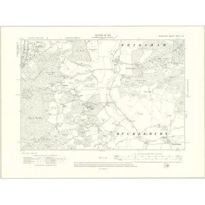 1910 Map of Berkshire XXXV.NE, 1913 Print