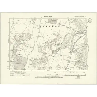 1910 Map of Berkshire XXXV.NW, 1913 Print