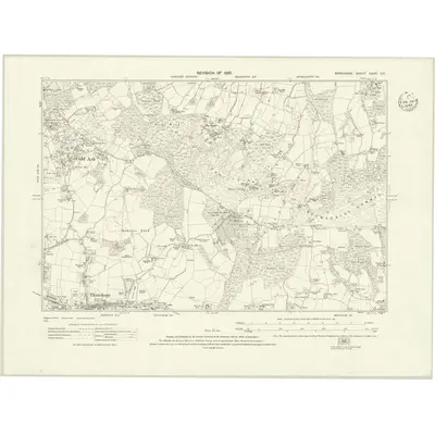 1932 Map of Berkshire XXXV.SE, 1933 Print