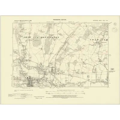 1938 Map of Berkshire XXXV.SW, 1944 Print