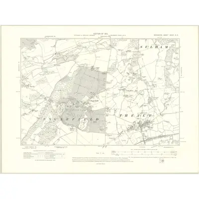 1910 Map of Berkshire XXXVI.NE, 1913 Print