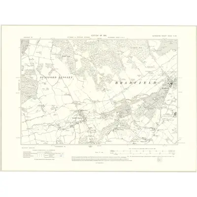 1910 Map of Berkshire XXXVI.NW, 1913 Print