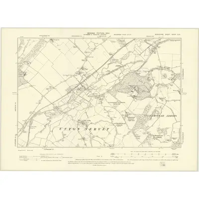 1898 Map of Berkshire XXXVI.SE, 1900 Print