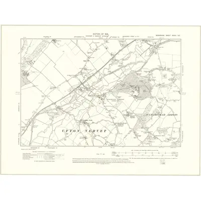 1909 Map of Berkshire XXXVI.SE, 1913 Print
