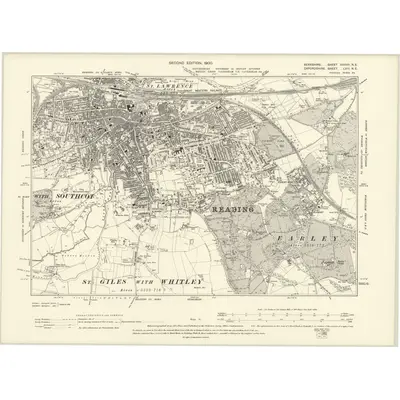 1898 Map of Berkshire XXXVII.NE, 1900 Print