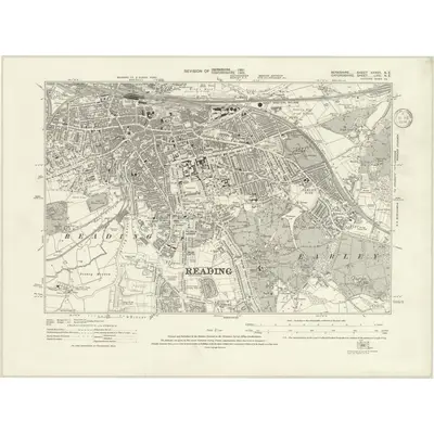 1931 Map of Berkshire XXXVII.NE, 1936 Print